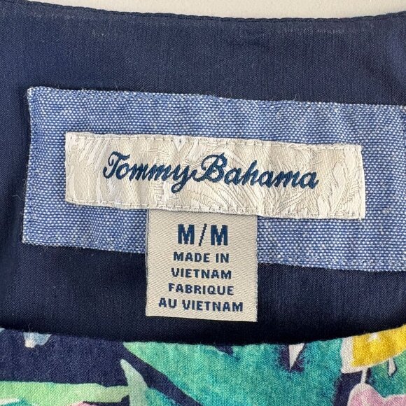 Tommy Bahama Perfectly Paradise Midi Dress Sundress Womens M Blue Floral Tiered - Picture 5 of 12